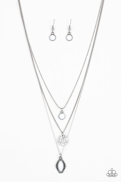 Paparazzi Tide Drifter - White Necklace
