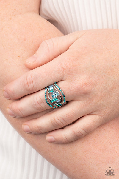 Paparazzi Treasure Chest Charm - Blue Ring