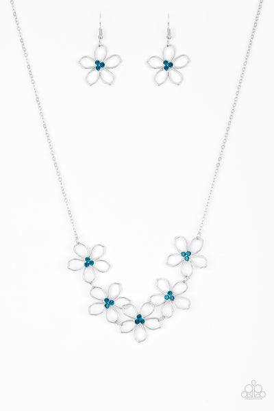 Paparazzi Hoppin Hibiscus - Blue Necklace