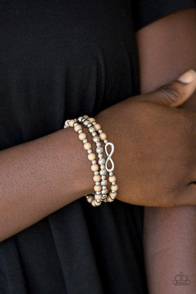 Paparazzi Immeasurably Infinite - Brown Bracelet