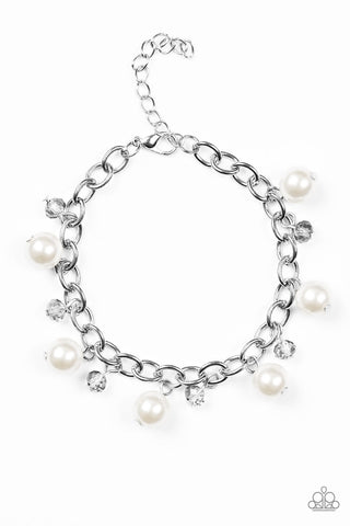 Paparazzi Country Club Chic - White Bracelet