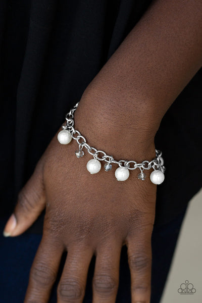 Paparazzi Country Club Chic - White Bracelet