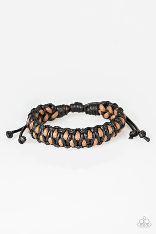 Paparazzi KNOT Again! - Black Bracelet