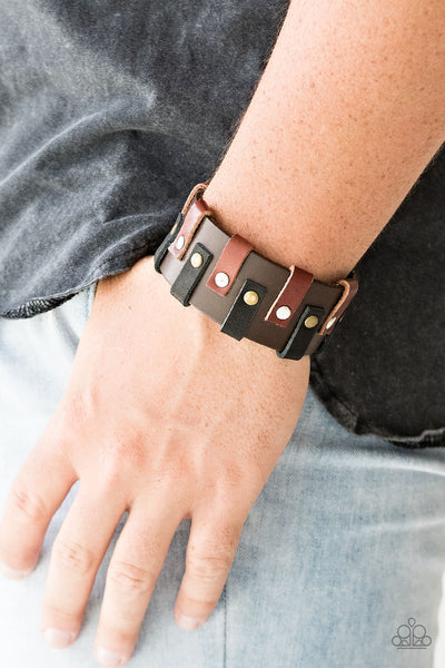 Paparazzi Modern Musketeer - Brown Bracelet