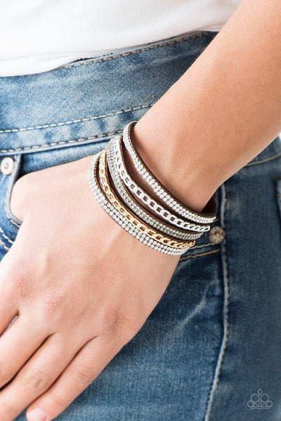 Paparazzi Fashion Fiend - Brown Bracelet