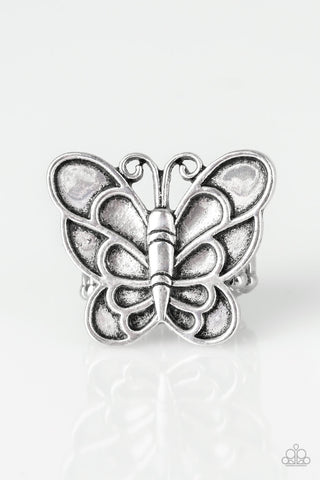 Paparazzi Sky High Butterfly - Silver Ring