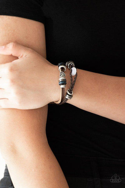 Paparazzi Adventurous Heart - Brown Bracelet
