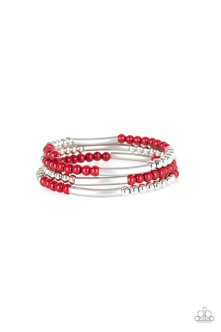 Paparazzi Tourist Trap - Red Bracelet