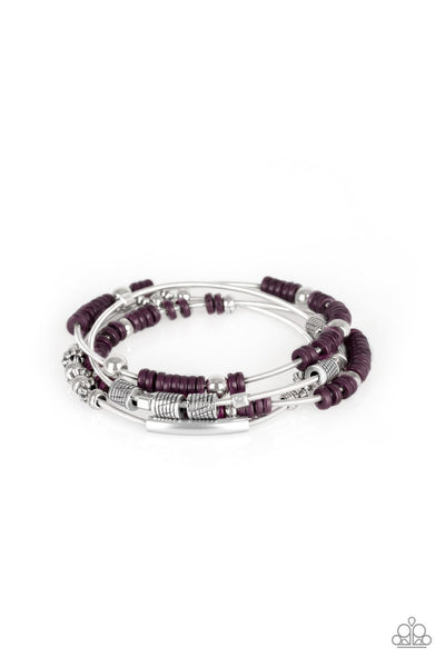 Paparazzi Tribal Spunk - Purple Bracelet