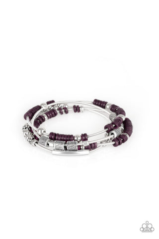 Paparazzi Tribal Spunk - Purple Bracelet