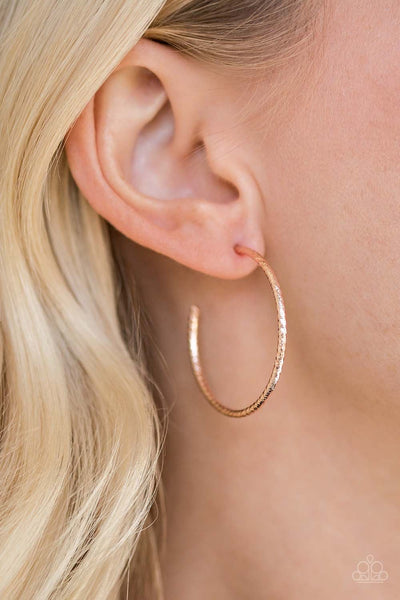 Paparazzi HOOP, Line, and Sinker - Rose Gold