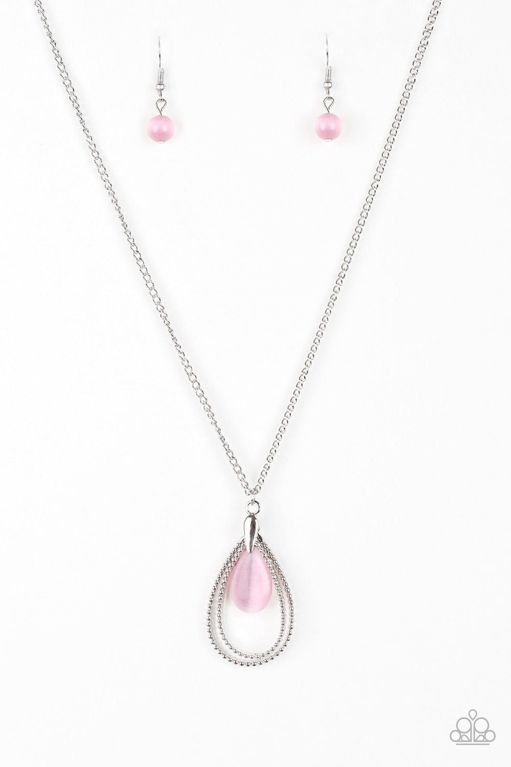 Paparazzi Teardrop Tranquility - Pink Necklace