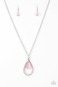 Paparazzi Teardrop Tranquility - Pink Necklace