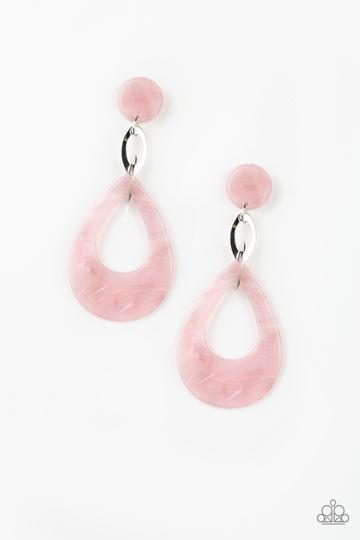 Paparazzi Beach Oasis - Pink Earrings