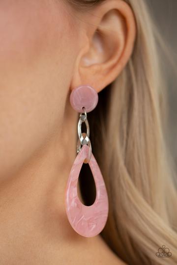 Paparazzi Beach Oasis - Pink Earrings