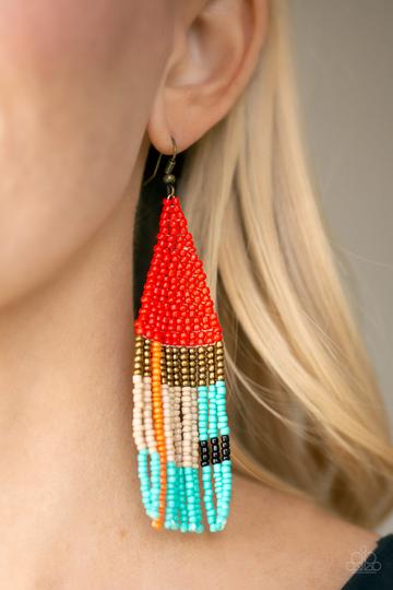 Paparazzi Beaded Boho - Red