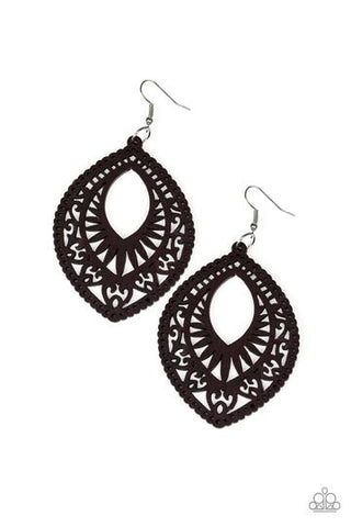Paparazzi Coachella Gardens - Brown Earrings