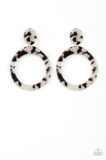 Paparazzi Fish Out Of Water - White Earrings