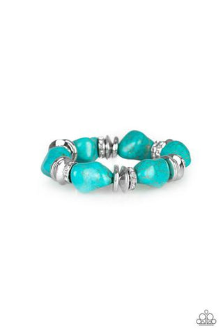 Paparazzi Stone Age Stunner - Blue Bracelet