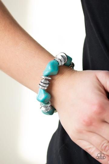 Paparazzi Stone Age Stunner - Blue Bracelet