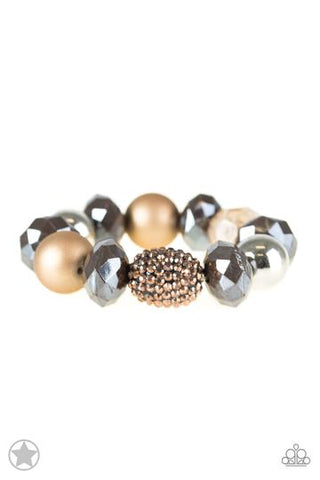 Paparazzi All Cozied Up - Copper Bracelet