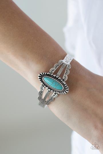Paparazzi Desert Sage - Blue Bracelet