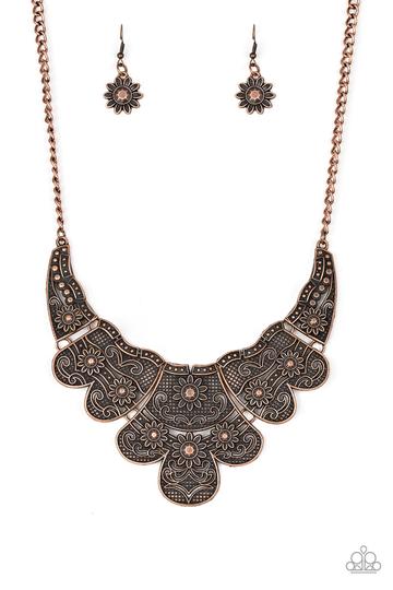 Paparazzi Mess With The Bull - Copper Necklace