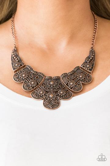 Paparazzi Mess With The Bull - Copper Necklace