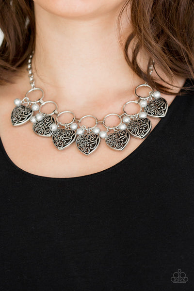 Paparazzi Very Valentine - Silver Necklace