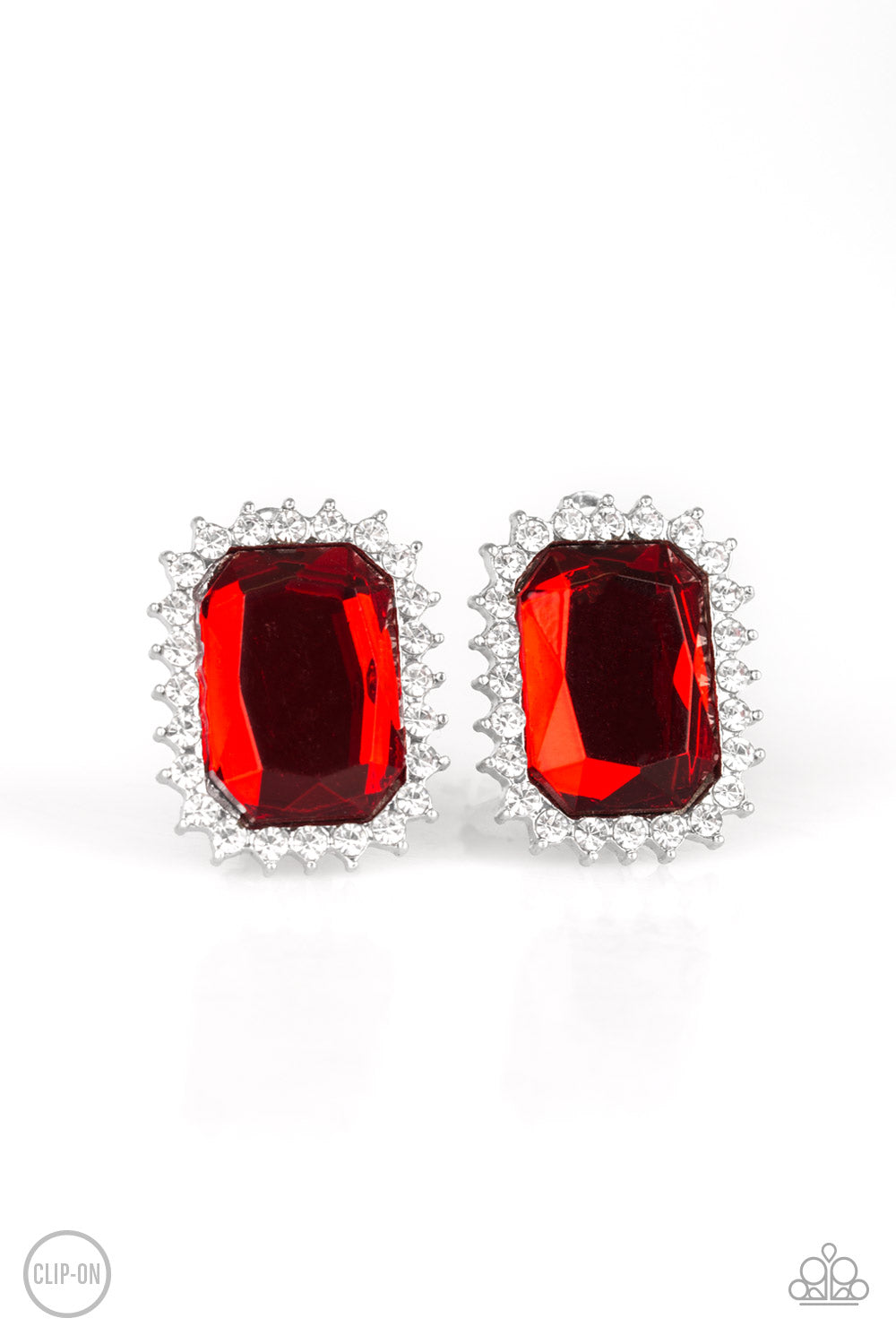 Paparazzi Downtown Dapper - Red Earrings