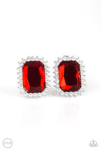 Paparazzi Downtown Dapper - Red Earrings