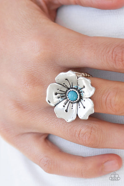 Paparazzi Boho Blossom - Blue Ring