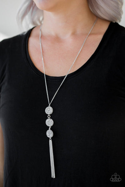 Paparazzi Triple Shimmer - White Necklace