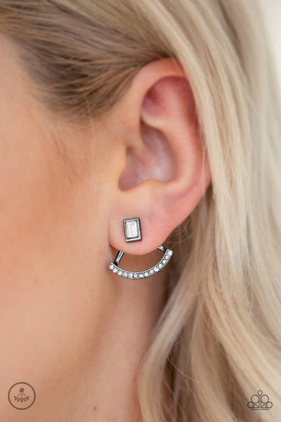 Paparazzi Delicate Arches - Black Earrings