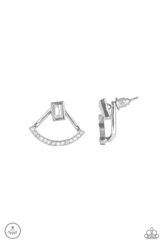 Paparazzi Delicate Arches - White Earrings