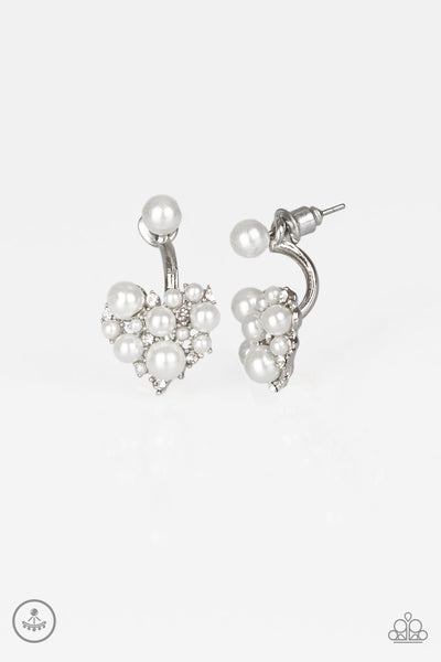 Paparazzi Star-Studded Success - White Earrings