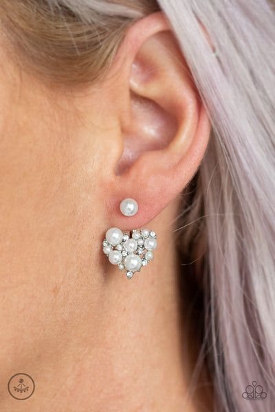 Paparazzi Star-Studded Success - White Earrings