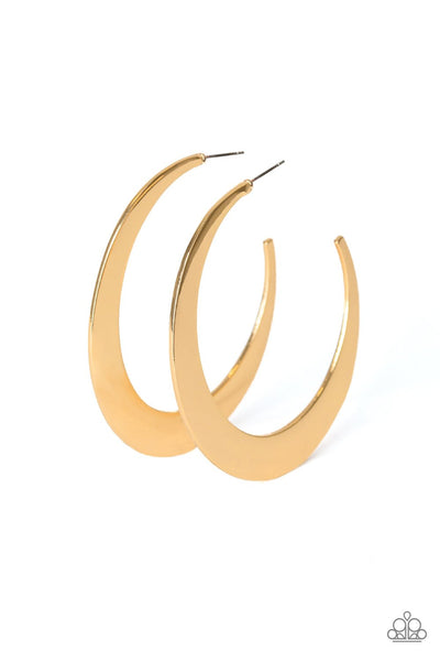 Paparazzi Moon Beam - Gold Earrings