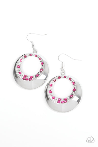 Paparazzi Ringed In Refinement - Pink Earrings