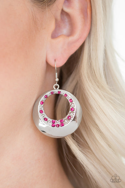 Paparazzi Ringed In Refinement - Pink Earrings