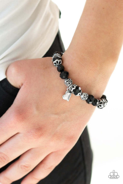 Paparazzi Right On The Romance - Black Bracelet