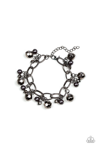 Paparazzi Make Do In Malibu - Black Bracelet