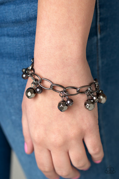 Paparazzi Make Do In Malibu - Black Bracelet