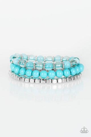 Paparazzi Globetrotter Glam - Blue Bracelet