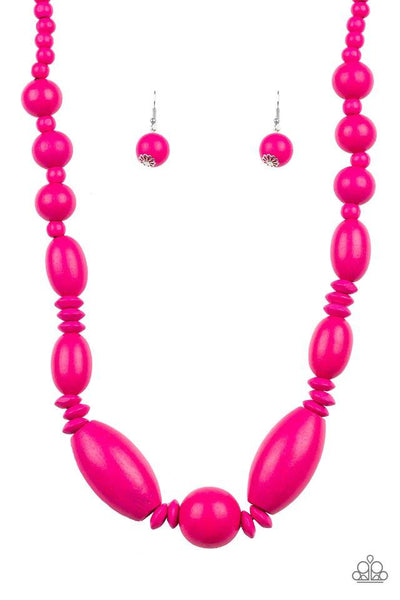 Paparazzi Summer Breezin' - Pink Necklace