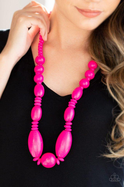 Paparazzi Summer Breezin' - Pink Necklace