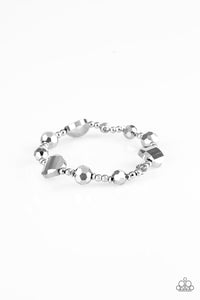 Paparazzi Starry Eyed Elegance - Silver Bracelet