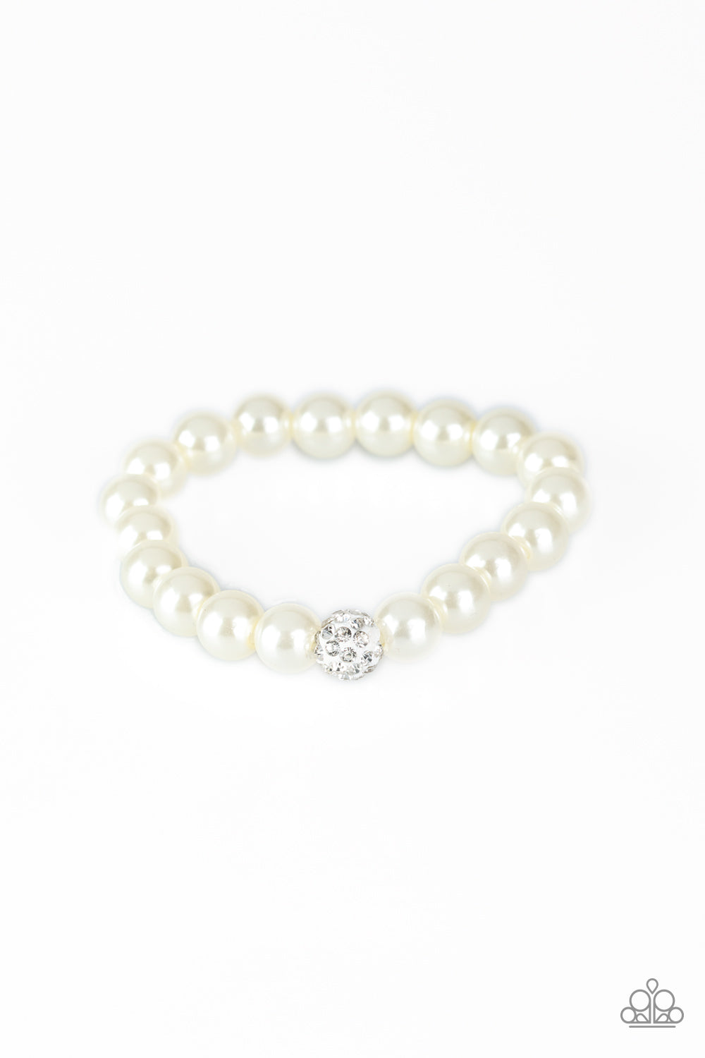 Paparazzi POSHing Your Luck - White Bracelet