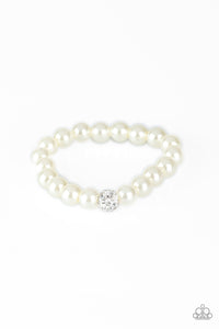 Paparazzi POSHing Your Luck - White Bracelet