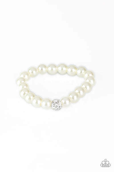 Paparazzi POSHing Your Luck - White Bracelet